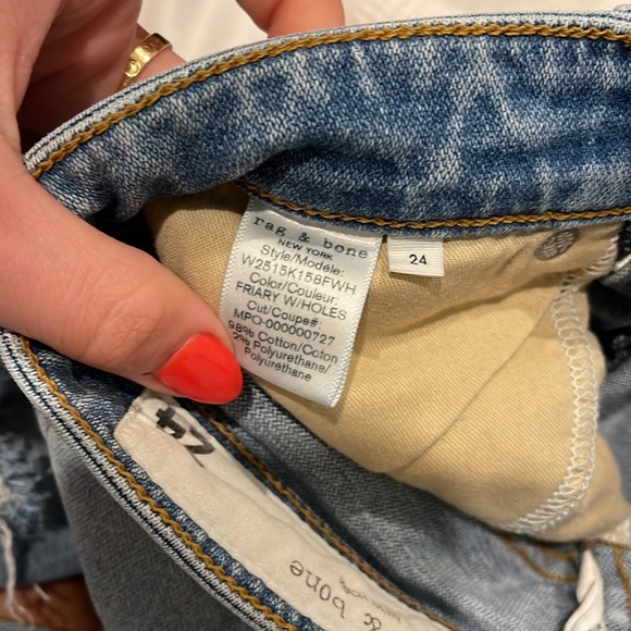 Rag & bone Nina high rise flare boot leg jeans 24 - Picture 9 of 9